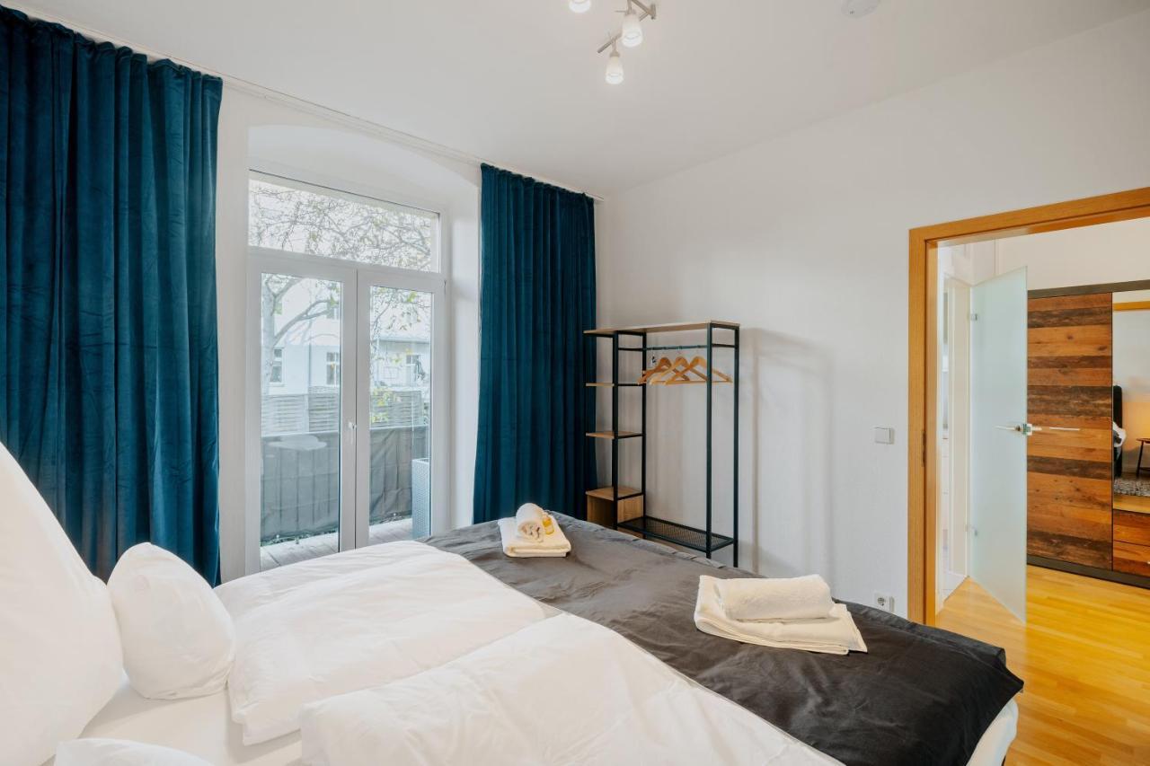 Blissplace 3 Zi Premium Apartment Nahe Getec Arena Mit Kingsize Betten Und Balkon Magdeburg Exterior foto